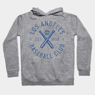 Retro LA Baseball Club Stamp Logo-2 (Blue) Hoodie